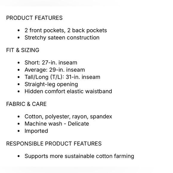 Croft & Barrow womens Effortless Stretch Pull-On Straight-Leg Pant 24 NWT GREEN - Picture 2 of 8